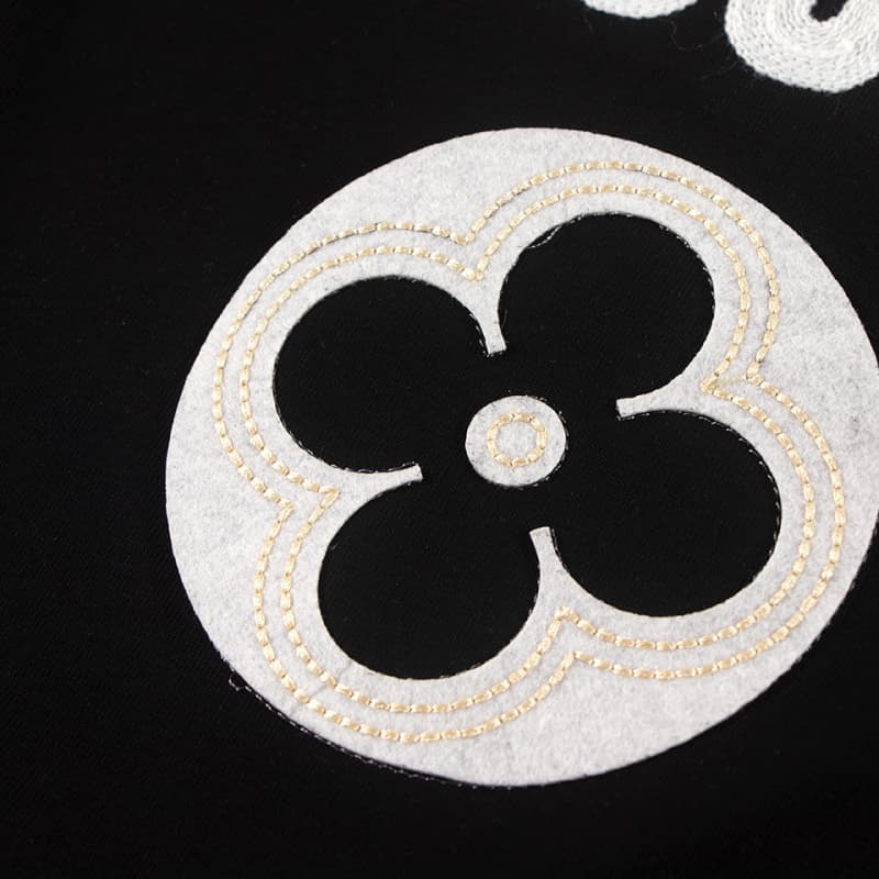 Chenille Patchwork Embroidered Tee