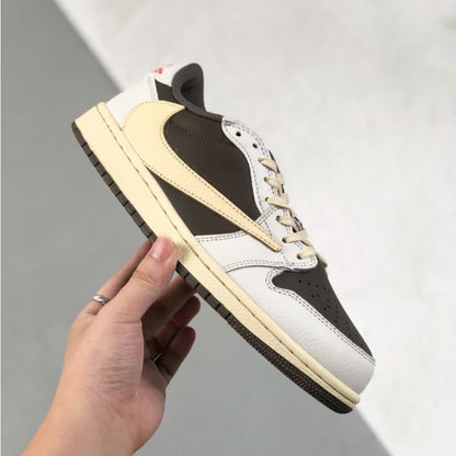 Zapatillas bajas con bloques de color blanco y marrón