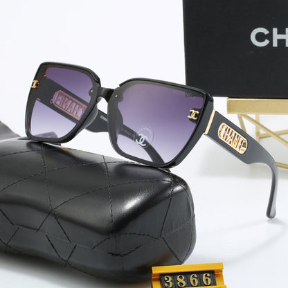 Gafas de sol clásicas de gran tamaño con recortes cuadrados