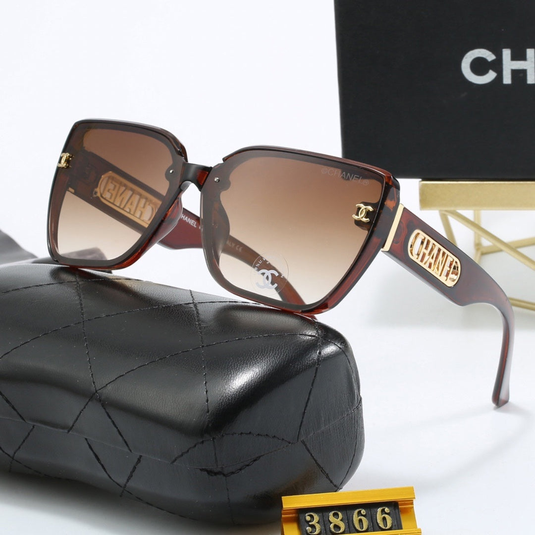 Gafas de sol clásicas de gran tamaño con recortes cuadrados