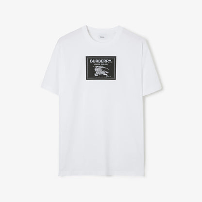 Camiseta de algodón con etiqueta 