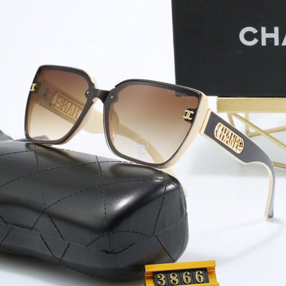 Gafas de sol clásicas de gran tamaño con recortes cuadrados