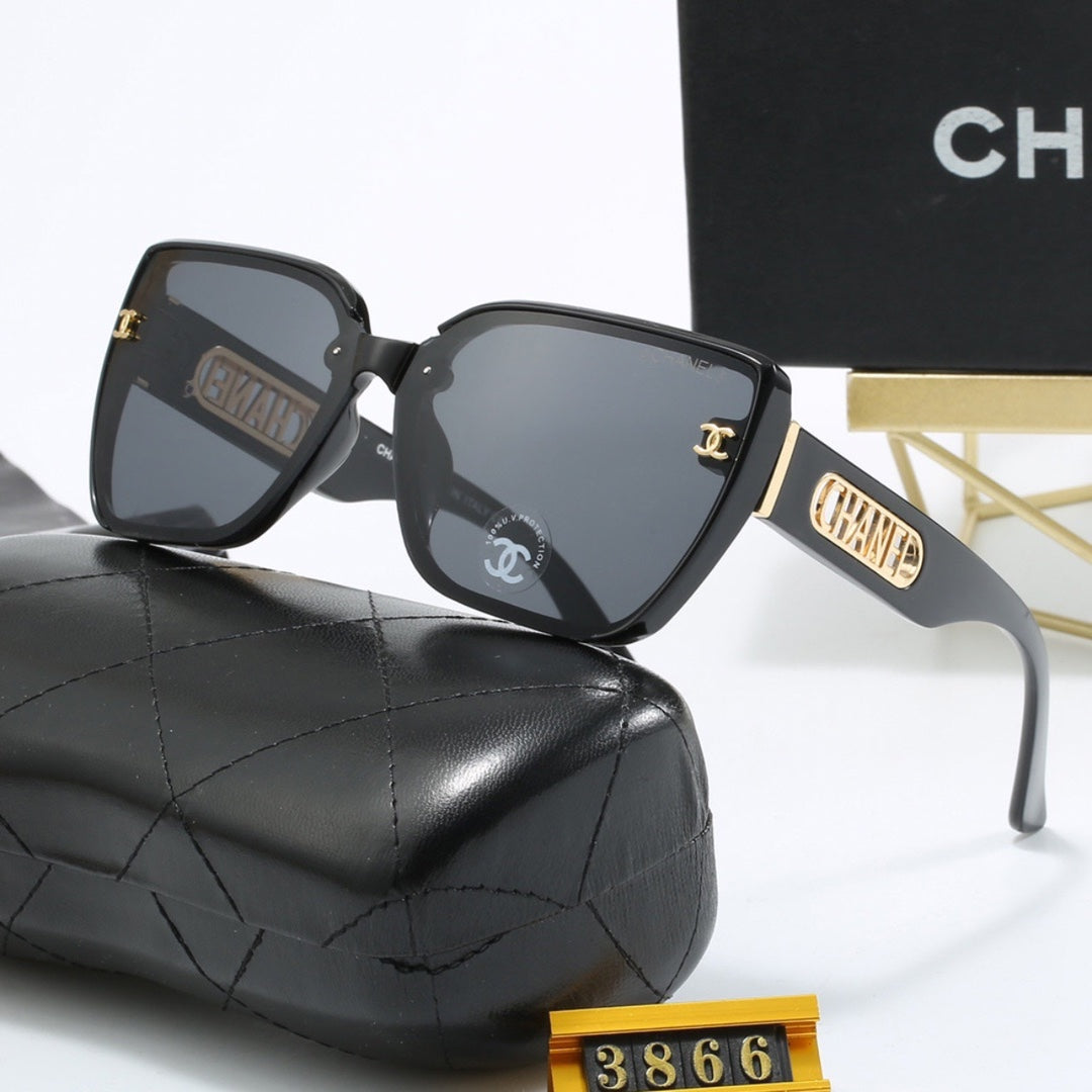 Gafas de sol clásicas de gran tamaño con recortes cuadrados