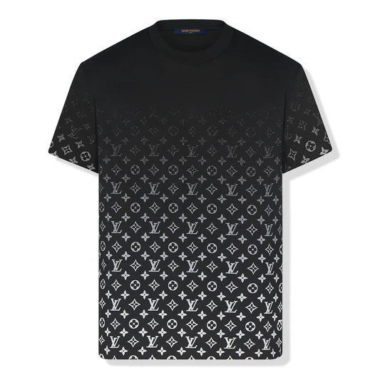 T-SHIRT MONOGRAMME DÉGRADÉ NOIR BLANC 