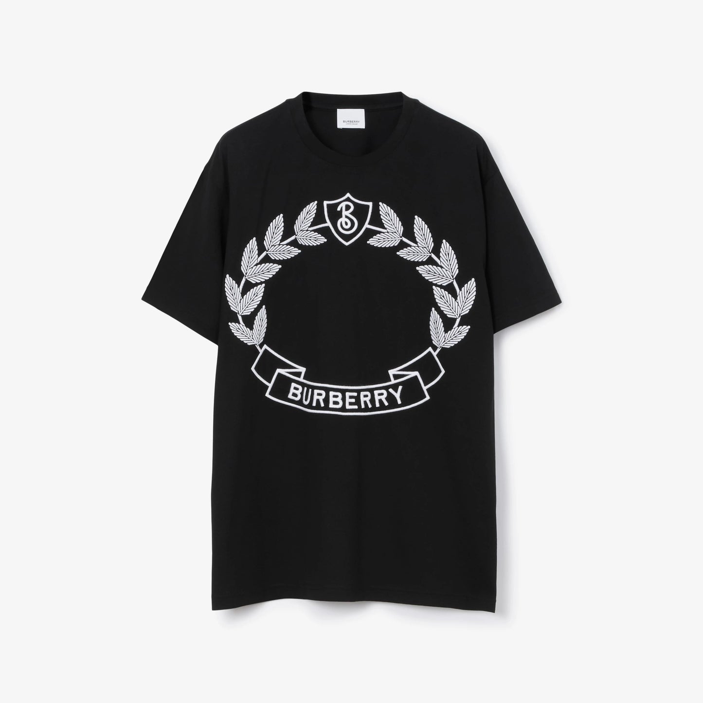 Camiseta de algodón con escudo de hoja de roble 