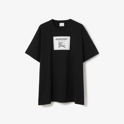 Camiseta de algodón con etiqueta 