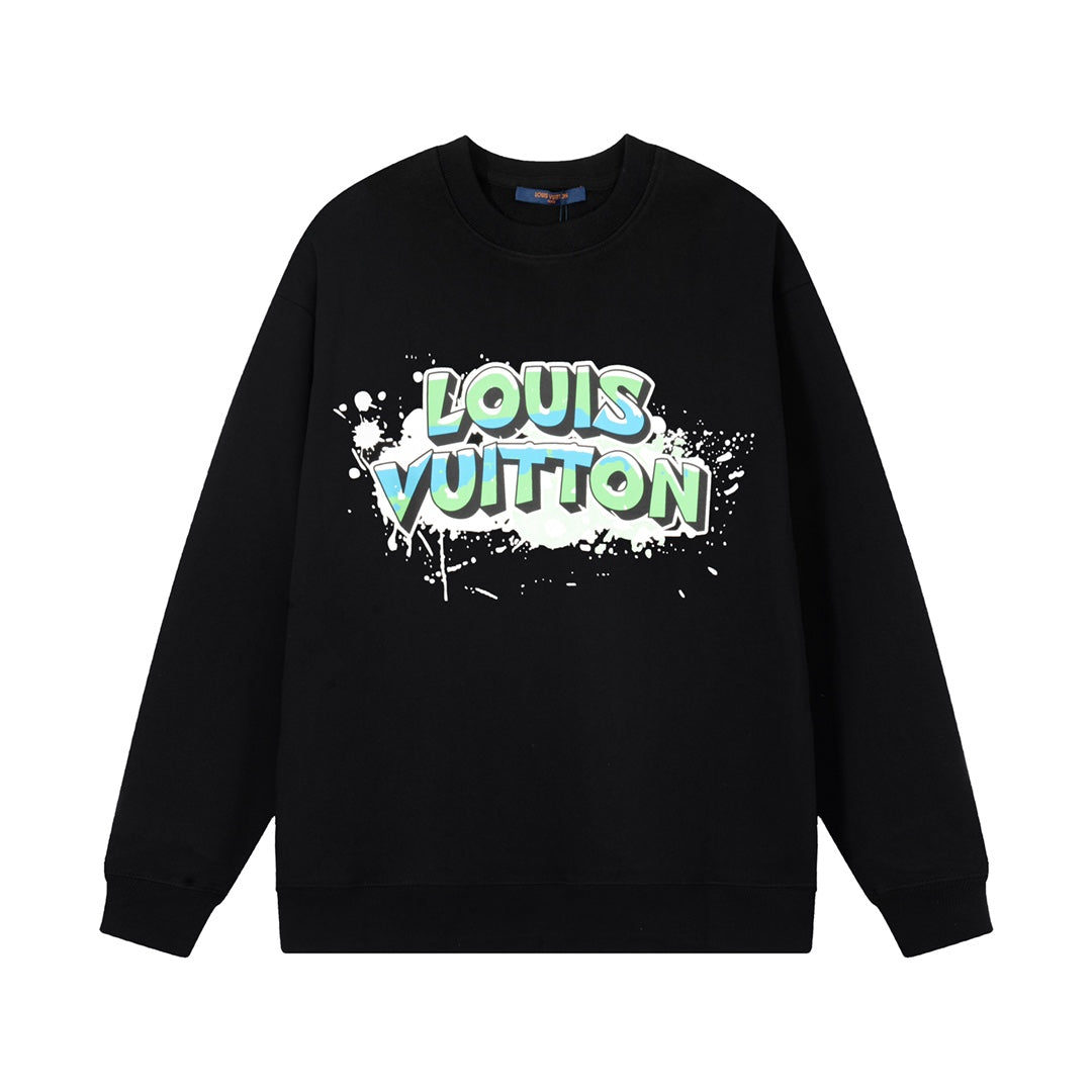 Sudadera con estampado de letras coloridas de grafiti