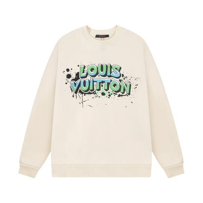 Sudadera con estampado de letras coloridas de grafiti