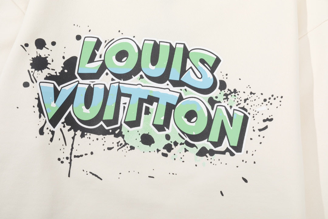 Sudadera con estampado de letras coloridas de grafiti