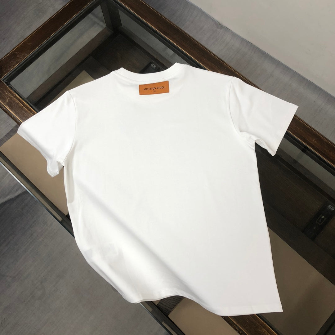 Camiseta con estampado en contraste de color blanco y negro