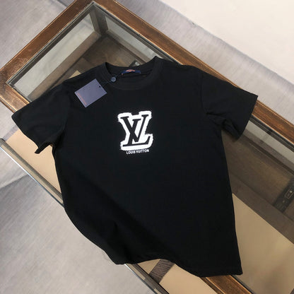 Camiseta con estampado en contraste de color blanco y negro