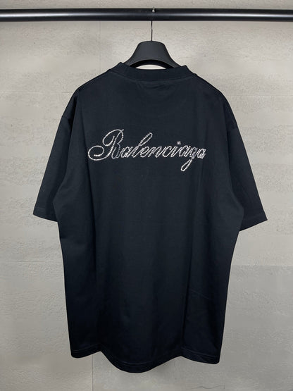 Camiseta con letras de diamante