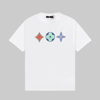 Camiseta con estampado de tres jacquards