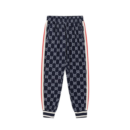 Pantalones con cinta y estampado integral