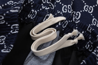 Pantalones con cinta y estampado integral