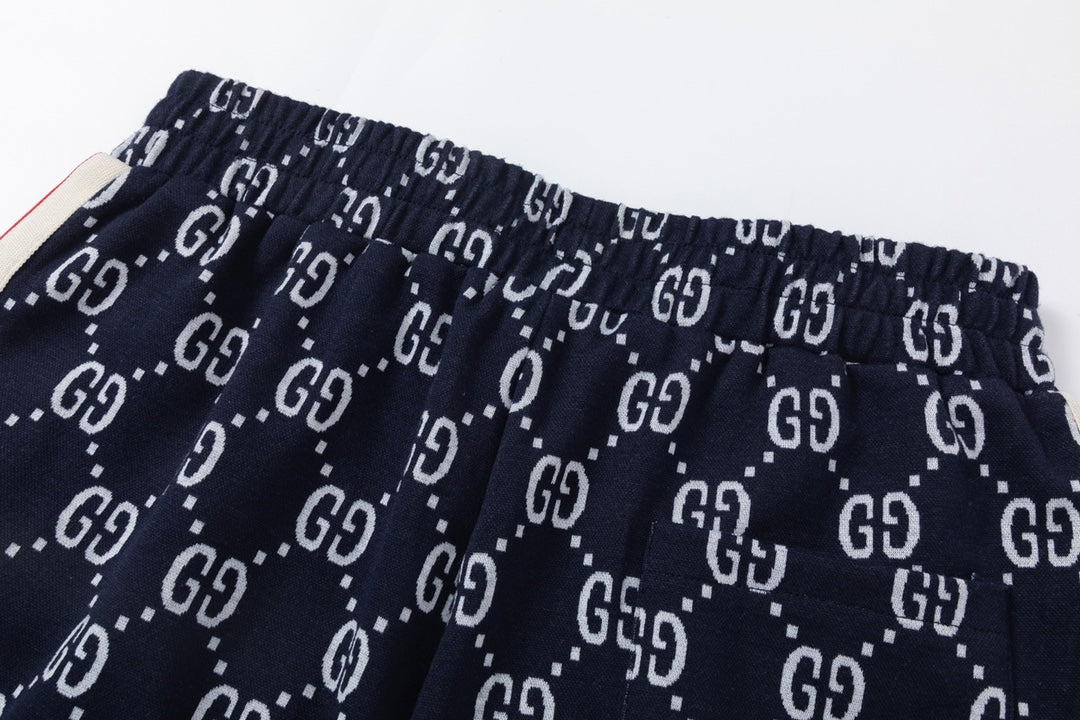 Pantalones con cinta y estampado integral