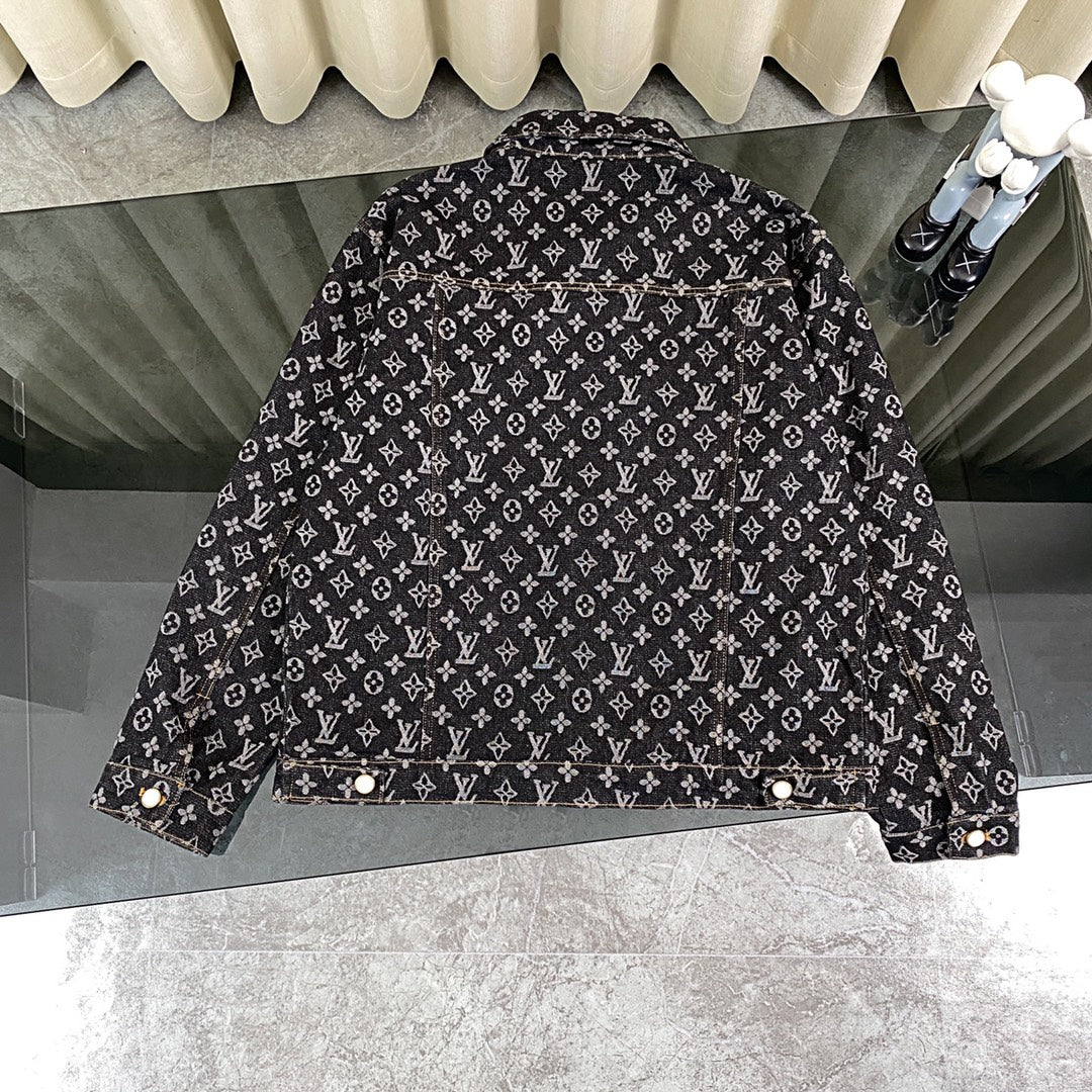 Chaqueta vaquera clásica de jacquard
