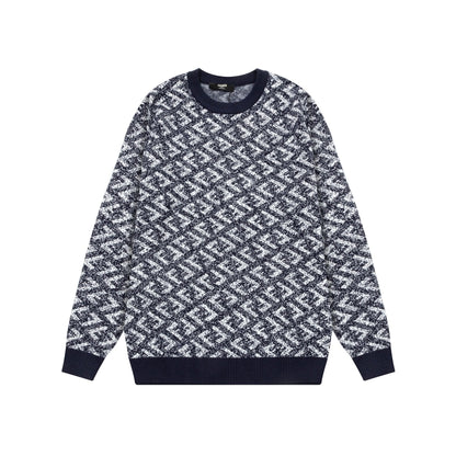 Suéter jacquard con estampado integral