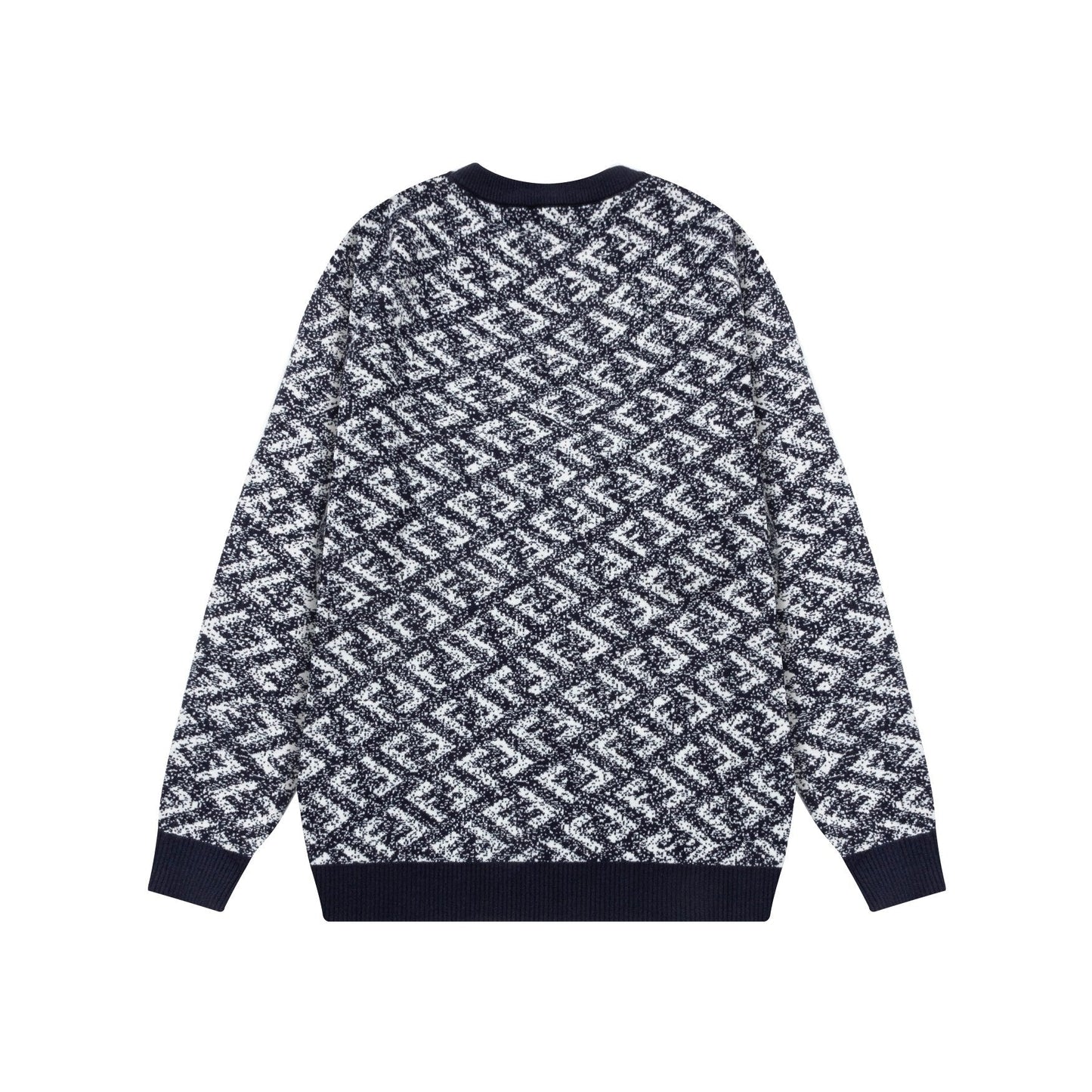 Suéter jacquard con estampado integral