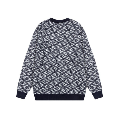 Suéter jacquard con estampado integral