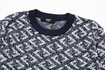 Suéter jacquard con estampado integral