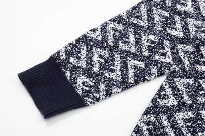 Suéter jacquard con estampado integral