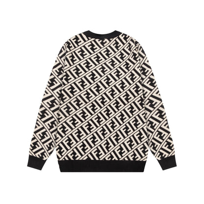 Suéter jacquard con estampado integral