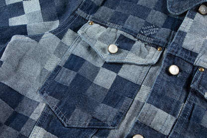 Chaqueta vaquera a cuadros