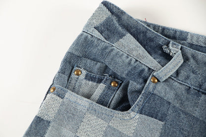 Pantalones vaqueros a cuadros