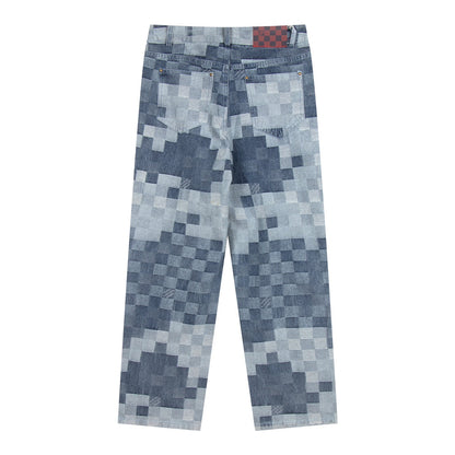 Pantalones vaqueros a cuadros
