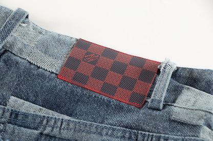 Pantalones vaqueros a cuadros