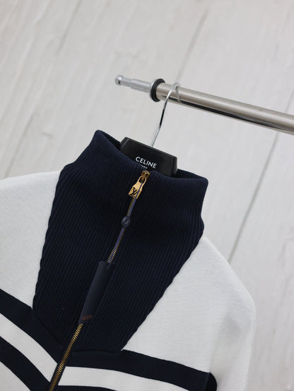 Chaqueta de patchwork a rayas