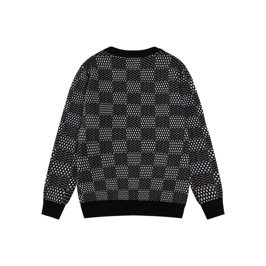 Sudadera artesanal de jacquard con cuadros