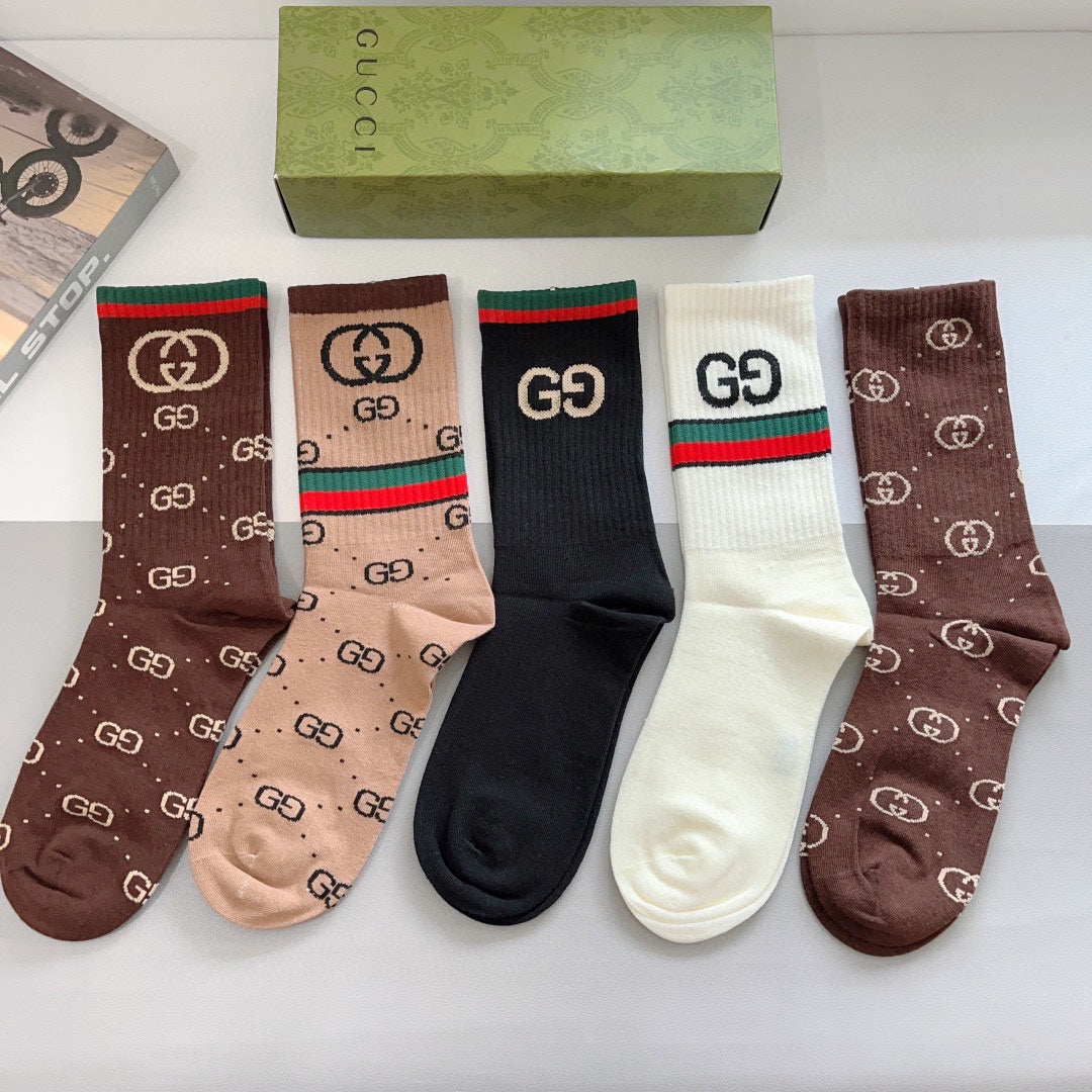 Calcetines con estampado completo de doble G