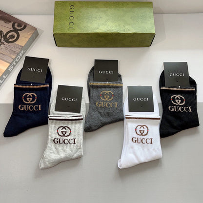 Calcetines con estampado de doble G